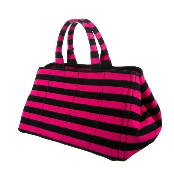 Prada Canapa Righe Stripe Large Tote Bag - Picture 4 of 8